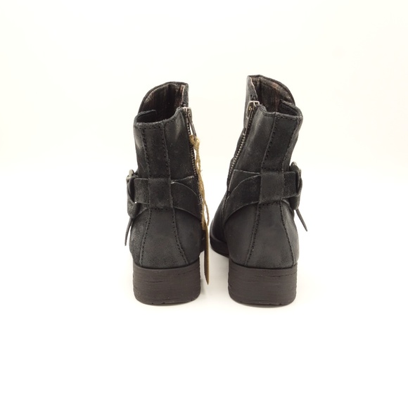 NWT BORN SYD Ankle Boots Black Distressed Leather - Picture 6 of 8